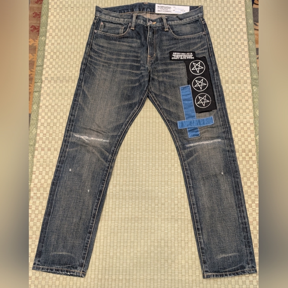 RARE Neighborhood Japan Metal Savage 2 DP Narrow 14oz Selvedge Jeans Size Medium
